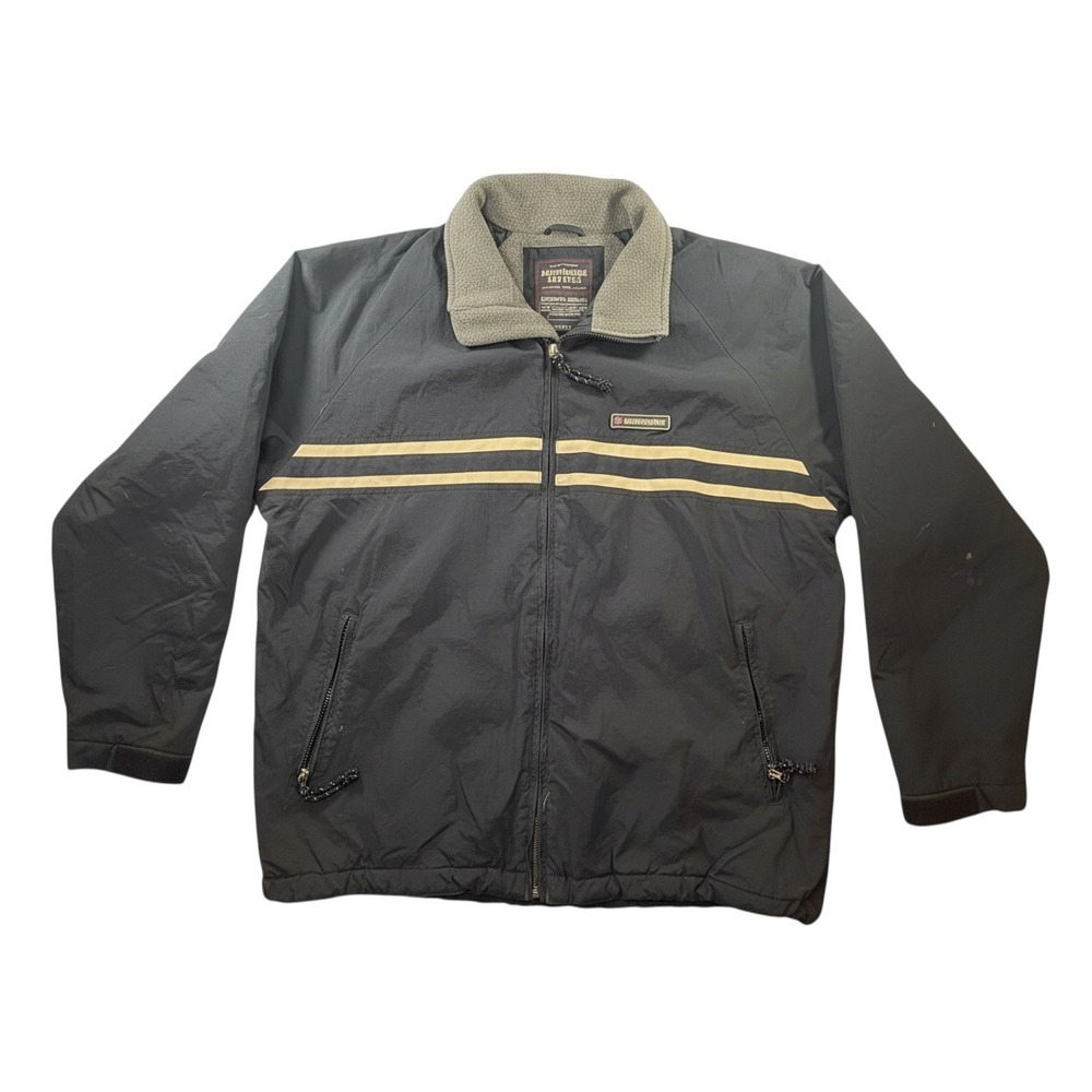 Abercrombie & Fitch Jacket Mens XL Navy Blue Excellent 90s Y2K Vintage Striped